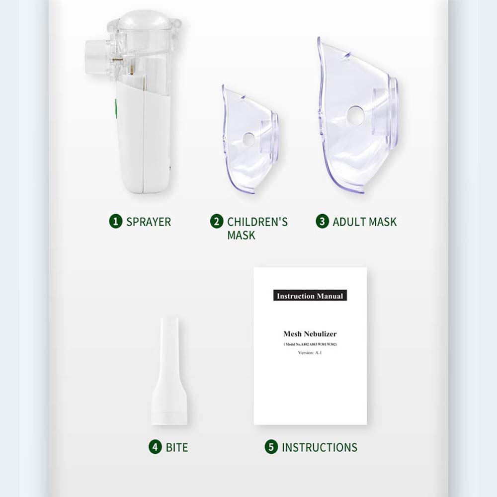 GK-101 Portable Mini Vaporizer. 3-mode handheld nebulizer & cool mist inhaler for adults & kids. Includes travel storage bag. Image