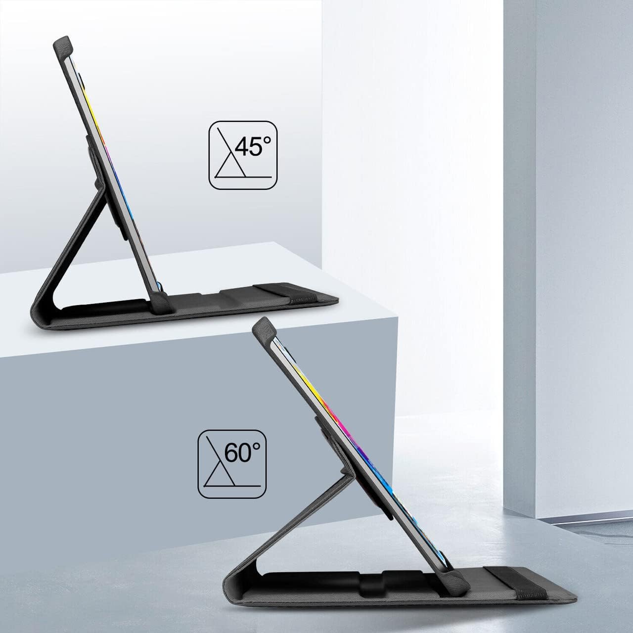 iPad 10th Gen 10.9" Leather Case - 360° Rotating Smart Cover with Auto Sleep/Wake & Multi-Angle Stand (Multi Colour) Image