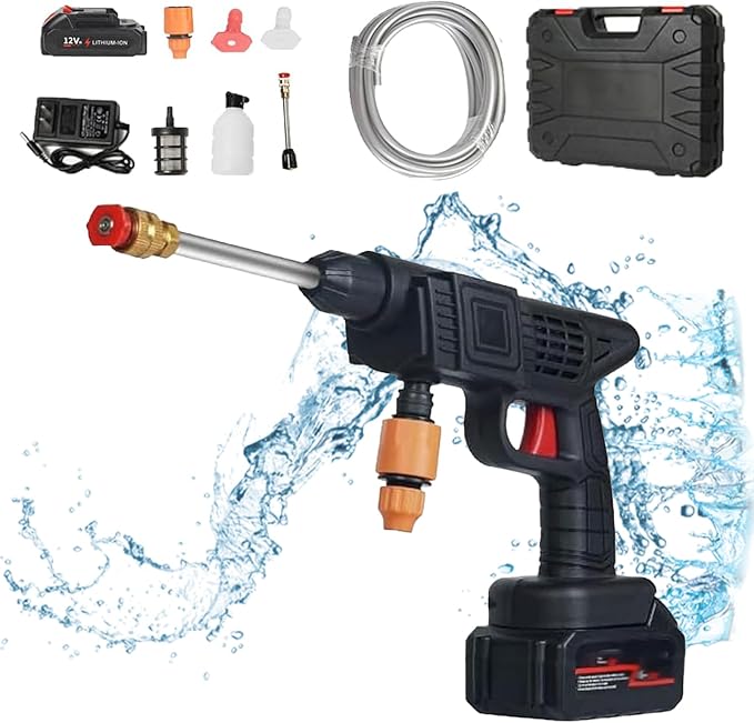 Hydrowasher - Ez Jet Cordless Power Washer | 6-in-1 High Pressure Wireless Car Washer Water Gun Image