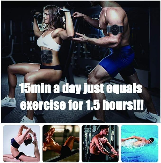 Vest Line Abdominal Muscle Sticker | Six-Pack Muscle Stimulator for Fitness | Black | Sculpt and Tone Image