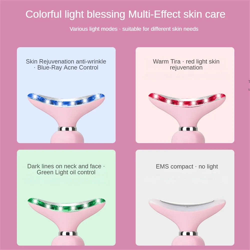 Beauty Products Neck Protection Skin Rejuvenation Lightening Tool – USB Charging Visual Skin Care Massager Image