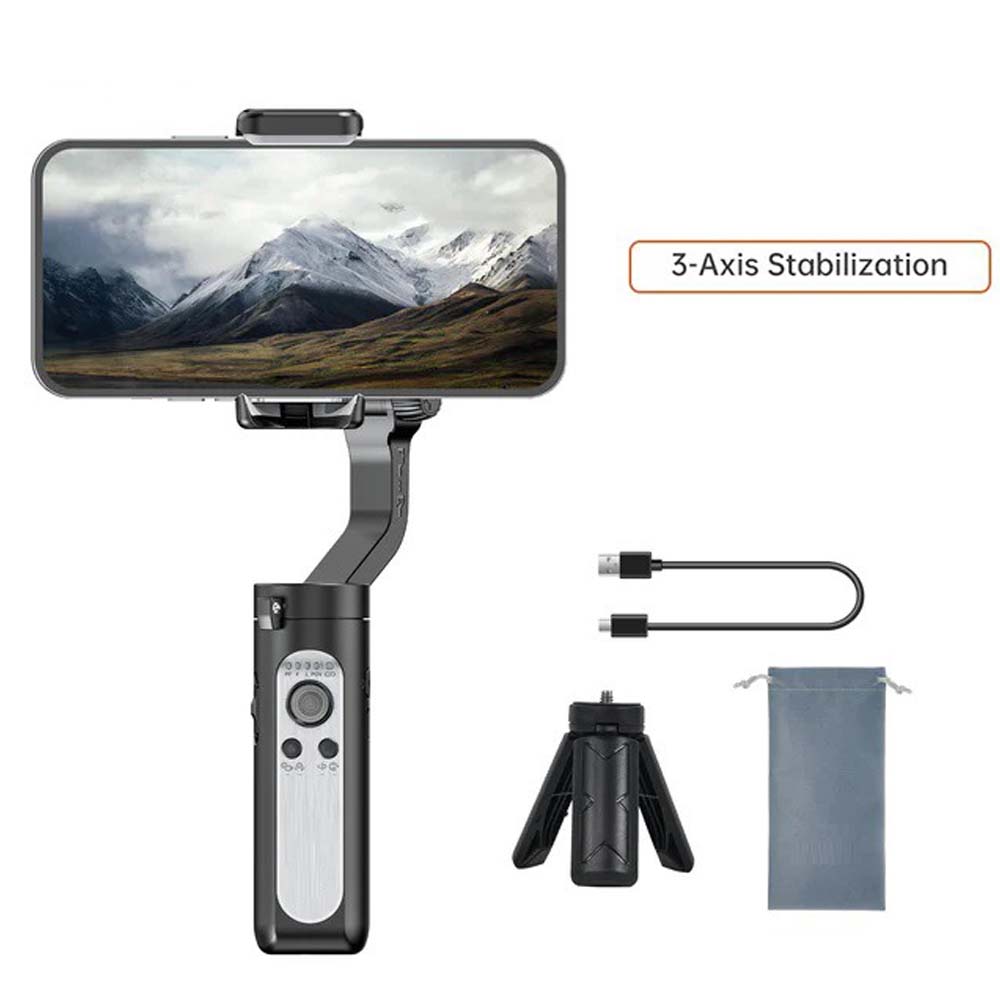 CQL Smart 3-Axis Gimbal Stabilizer for Smartphones & Action Cameras | Professional Video Stabilizer with Universal Compatibility and Long Battery Life Image