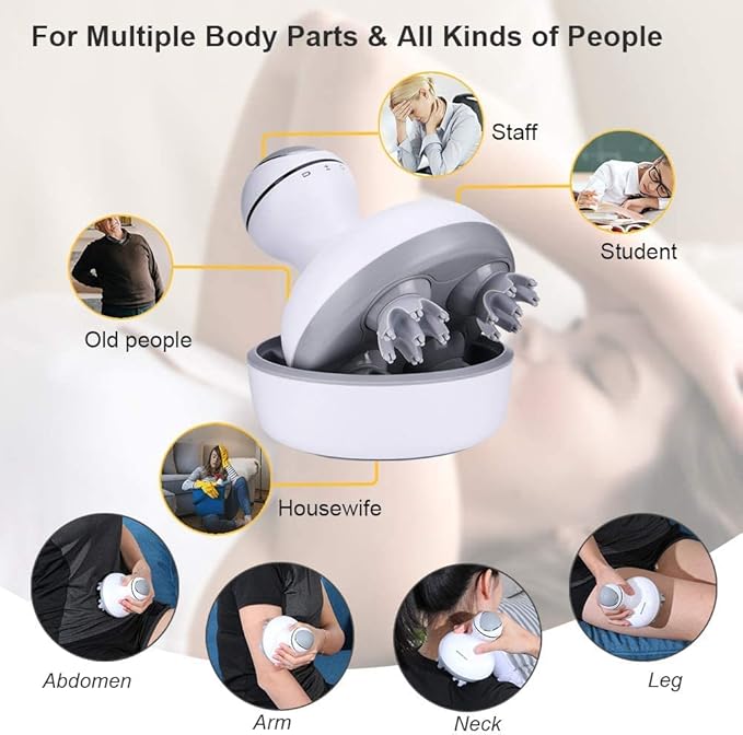 Smart 4D Head Massager | Electric Scalp Massager with 4 Heads & 84 Nodes | Stimulates Hair Growth, Stress Relief & Full-Body Relaxation Image