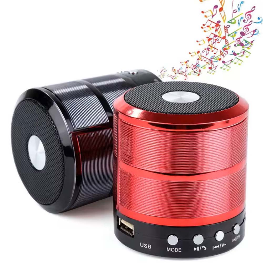 Portable Bluetooth Speaker & Radio. Mini wireless subwoofer for powerful outdoor sound with FM radio functionality. (Multi- Colour) Image