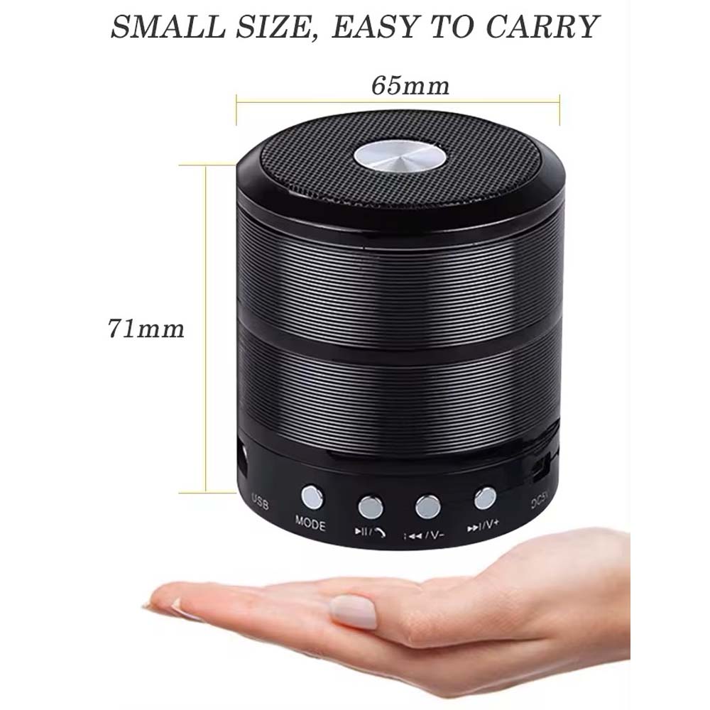 Portable Bluetooth Speaker & Radio. Mini wireless subwoofer for powerful outdoor sound with FM radio functionality. (Multi- Colour) Image