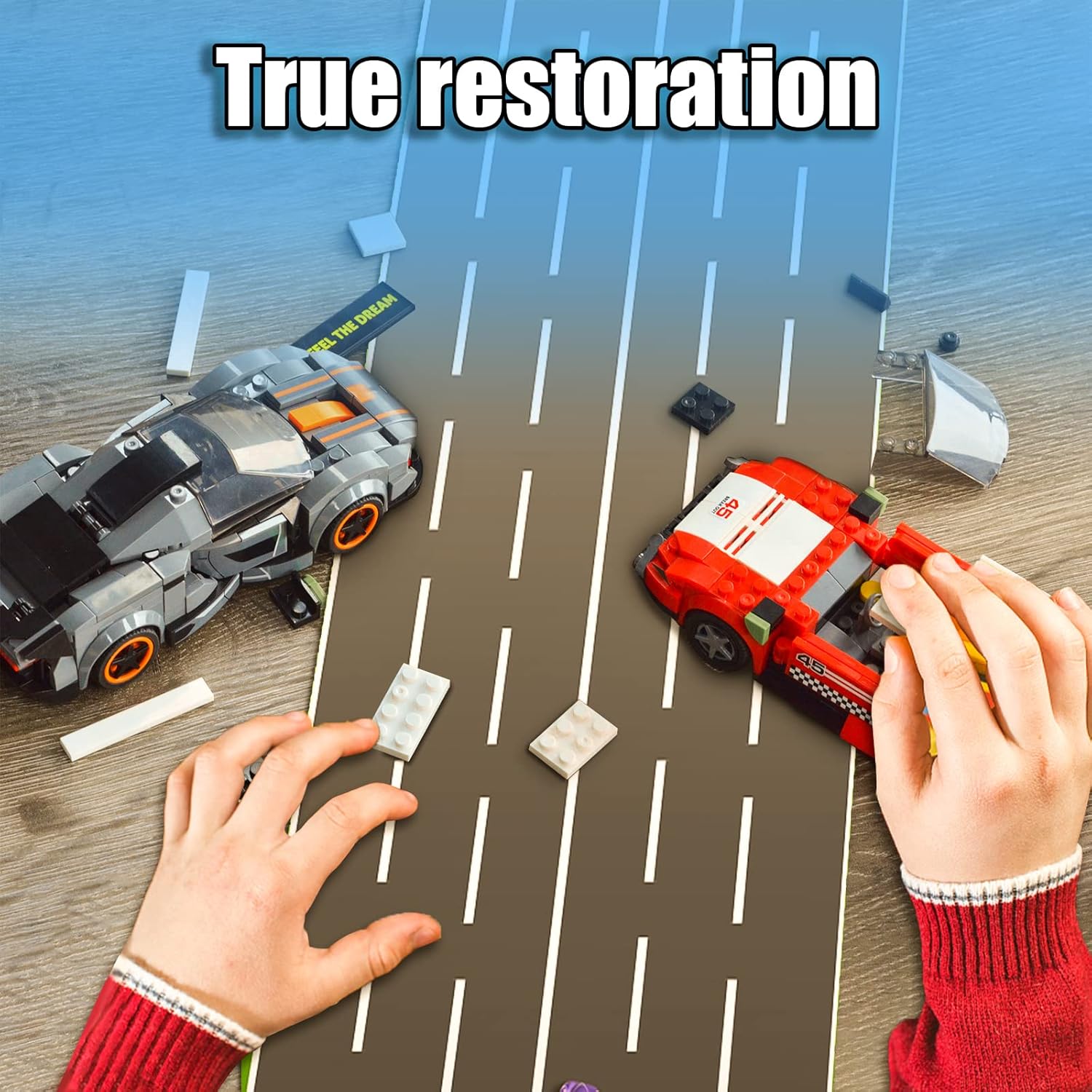 Come Alive McLaren Iconic Race Car Building Kit. Collectible speed champions construction toy for boys & girls aged 8+. Multicolor. Image