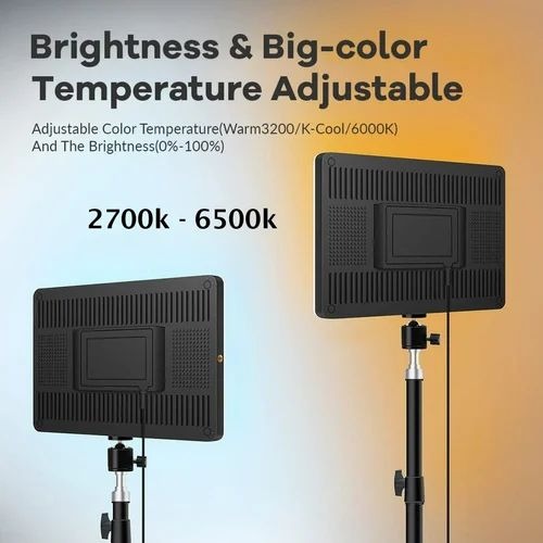 RL-19 Inch LED Panel Soft Light with LED Stand | 100W Ultra Bright Video Light for Photography & Tripod Setup | Adjustable Color & Brightness Image