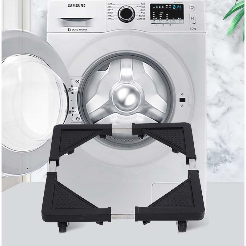 Adjustable Appliance Trolley with Wheels - Universal Stand for Refrigerator, Dishwasher, Air Cooler - Front & Top Load Support Image