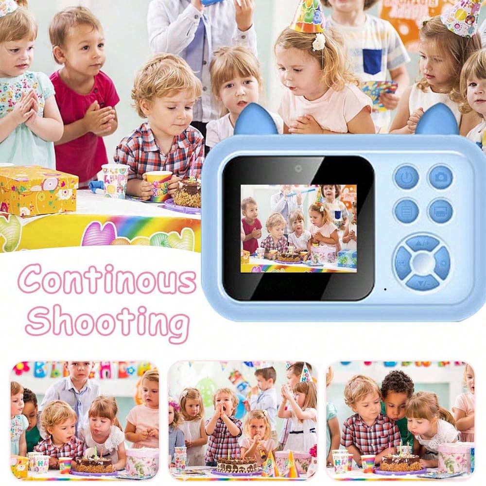 Kids Instant Print Camera - 1080P Digital Camera for Children 3-12 with Photo Papers (Blue, No Card Included) Image