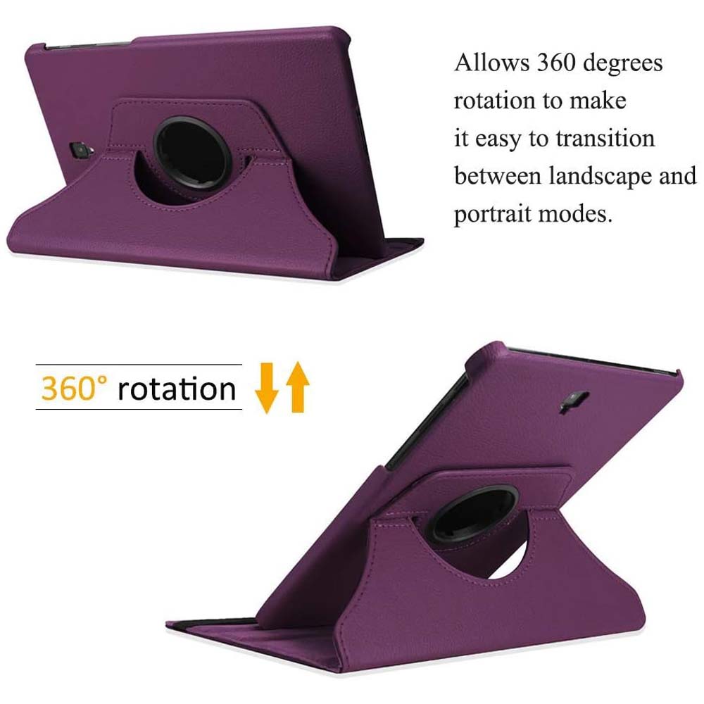 360° Rotating PU Leather Cover Compitable for Galaxy Tab A 8.0" 2017 Case - w/Auto Wake/Sleep for SM-T380/T385 (Multi) Image
