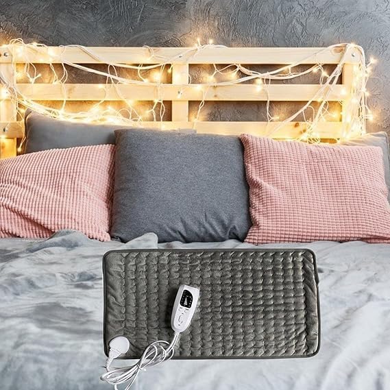 Electric Heating Pad | Multifunctional Electric Blanket with Timer for Shoulder, Neck, Back, Spine, and Leg Pain Relief Image