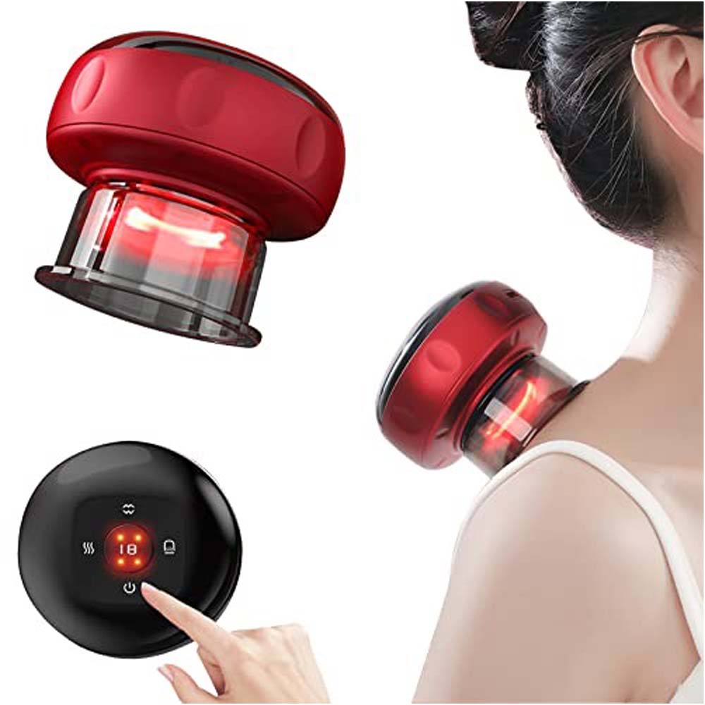 Smart Electric Cupping Device - 5 Massage Modes with Heating Therapy, Full Body Vacuum Massager for Pain Relief Image
