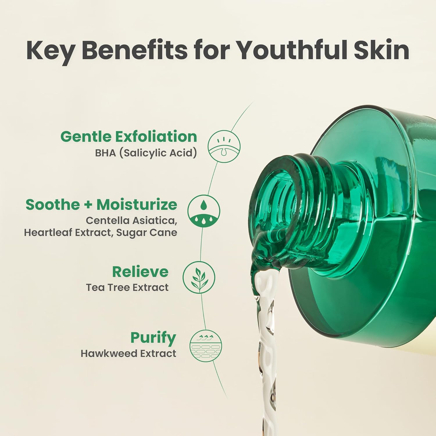 Axis-Y Daily Purifying Treatment Toner. Gently exfoliating PHA toner for smooth, clear & hydrated skin. 200ml. Image