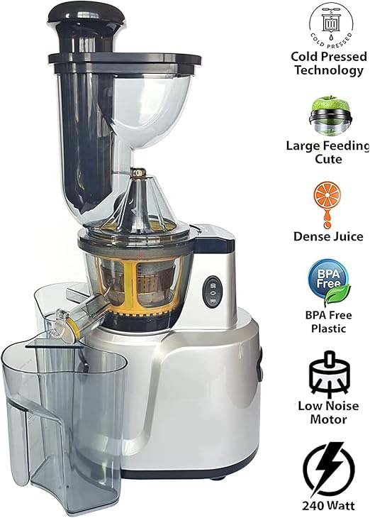 Cold Pressed Whole Slow Juicer Machine | 48 RPM Slow Pressed Juicer | 240-Watt Powerful Motor for All Fruits and Vegetables Image