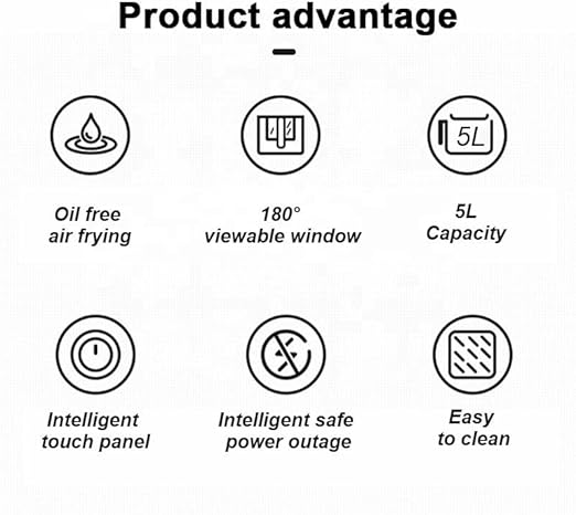 2400W Air Fryer | Powerful Cooking with LED Touch Panel, Large 8L Capacity, and Versatile Cooking Modes | Healthy Frying for Family Meals Image