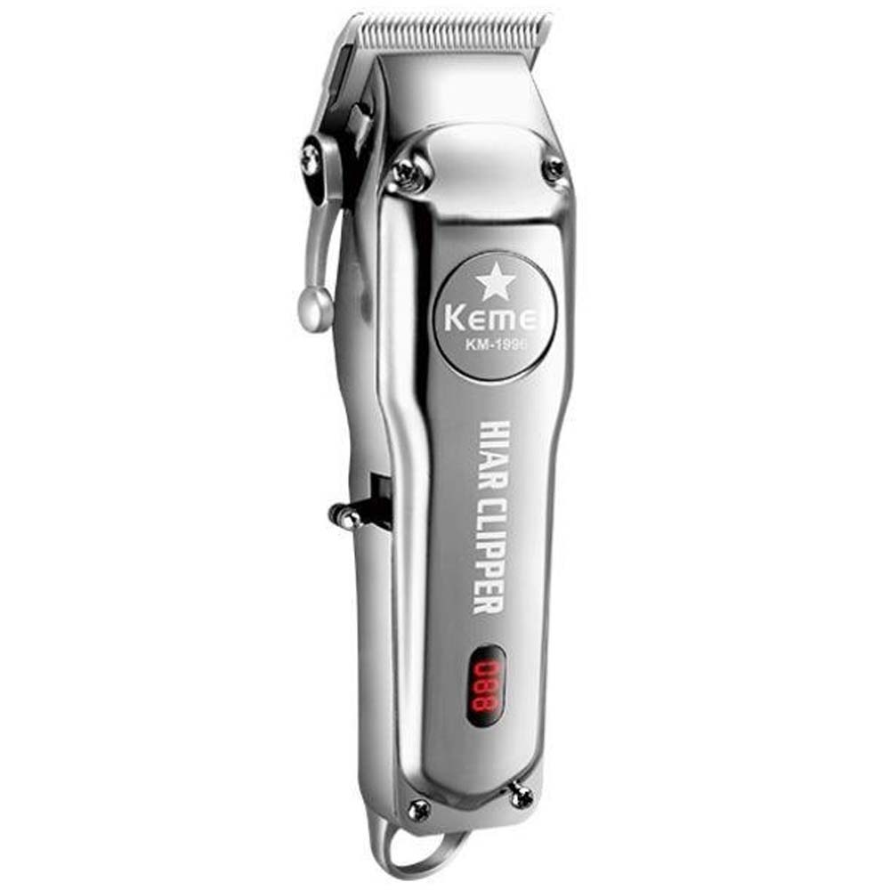 Kemei KM-1996 Professional Cordless Hair Clipper. Rechargeable electric hair cutting machine for home & salon use. Buy clipper. Image