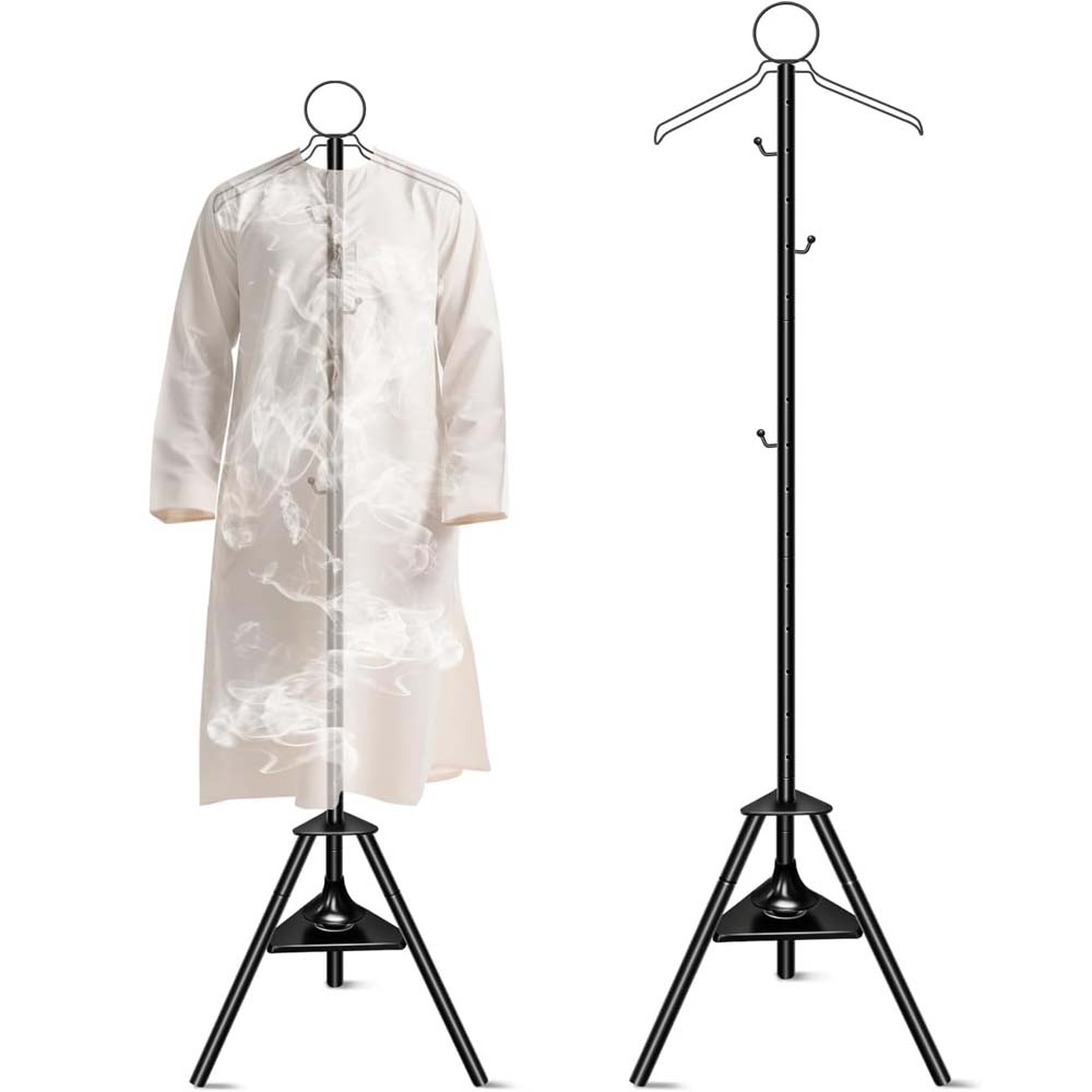 175cm Hanging Clothes Steamer Rack with Incense Burner - Multi-Color Space-Saving Garment Drying & Aromatherapy Stand Image
