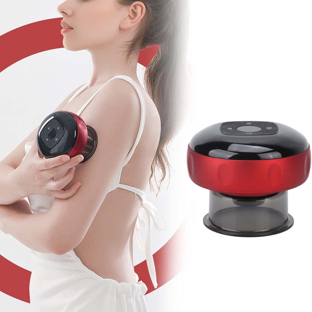 Smart Electric Cupping Device - 5 Massage Modes with Heating Therapy, Full Body Vacuum Massager for Pain Relief Image