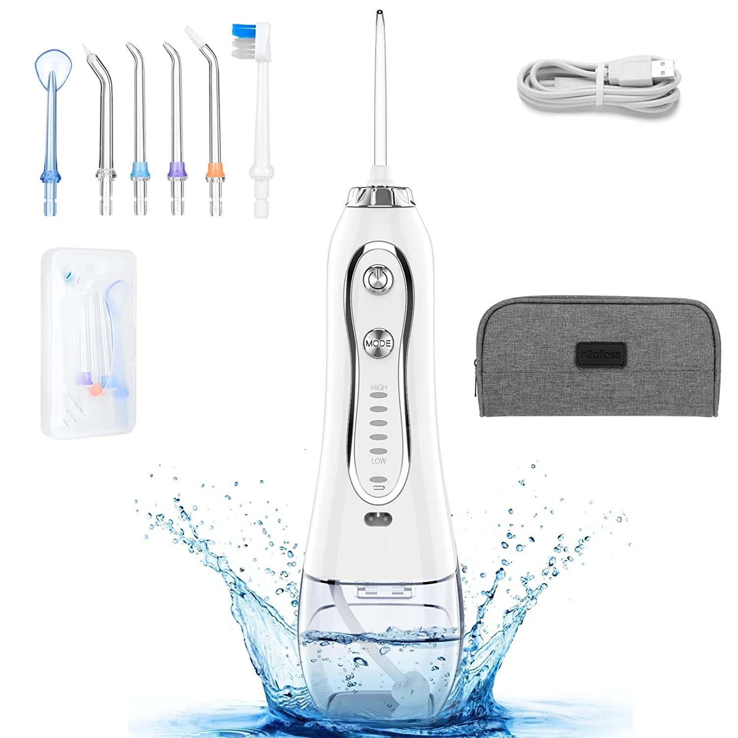Portable Dental Water Flosser | 300ml White Edition | Advanced Oral Care Image