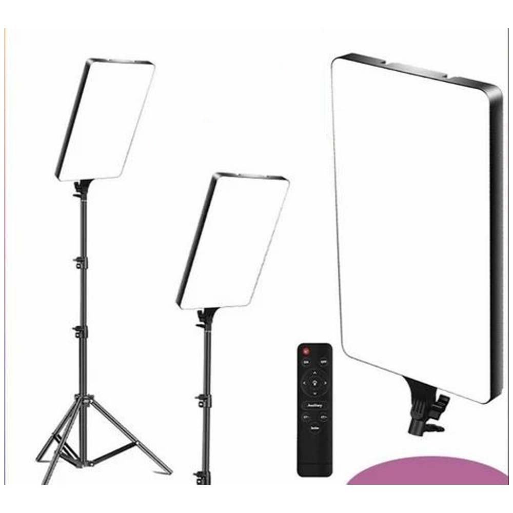 RL-19 Inch LED Panel Soft Light with LED Stand | 100W Ultra Bright Video Light for Photography & Tripod Setup | Adjustable Color & Brightness Image