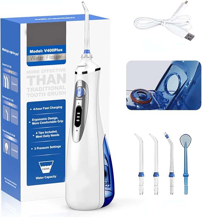 Dental Oral Irrigator – 240ml USB Water Flosser, Waterproof Teeth Cleaner & Mouth Washing Machine Image