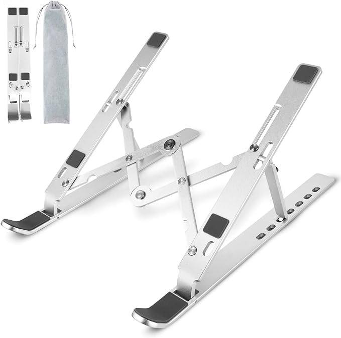 Creative Folding Laptop Stand – Adjustable, Portable Storage Bracket for Enhanced Ergonomics Image