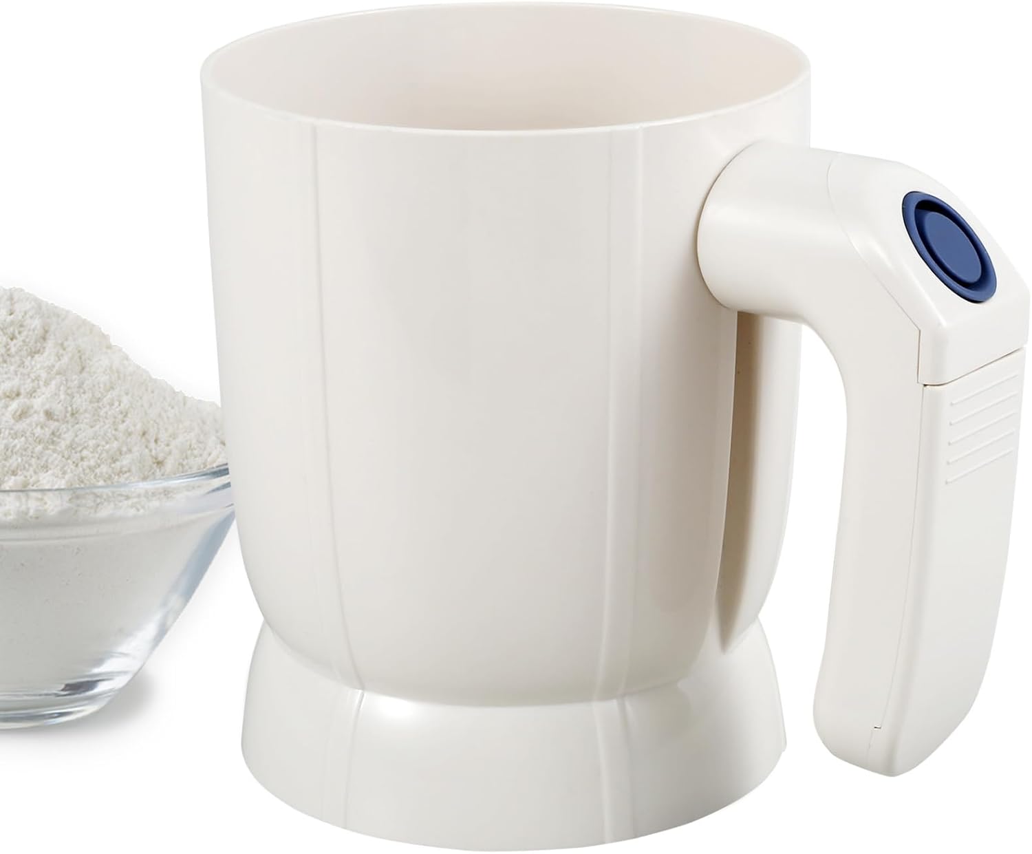 Electric Flour Sifter – Battery-Operated Steel Mesh Sieve for Effortless Baking and Pastry Making Image