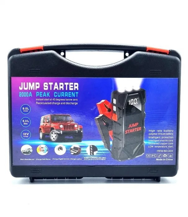 Jump Starter Car Starter & Emergency Battery Charger Power Bank – Portable 12V Car Starting Robot with Pliers Image