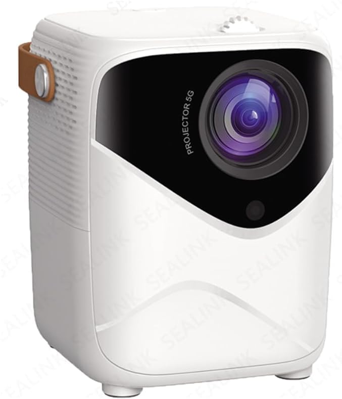 Portable Mini Projector | 1080P with 4K Ultra Clarity, Android 10.0, 5G Wi-Fi, Bluetooth, HDMI | Perfect for Home Cinema, Classroom, Office Image