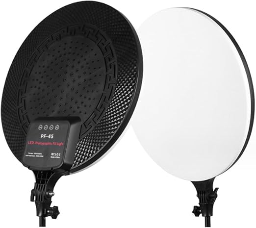 PF-45 Photography Light: 18-inch 60W High Brightness Circular Fill Light for Professional Streaming and Beauty Enhancements Image
