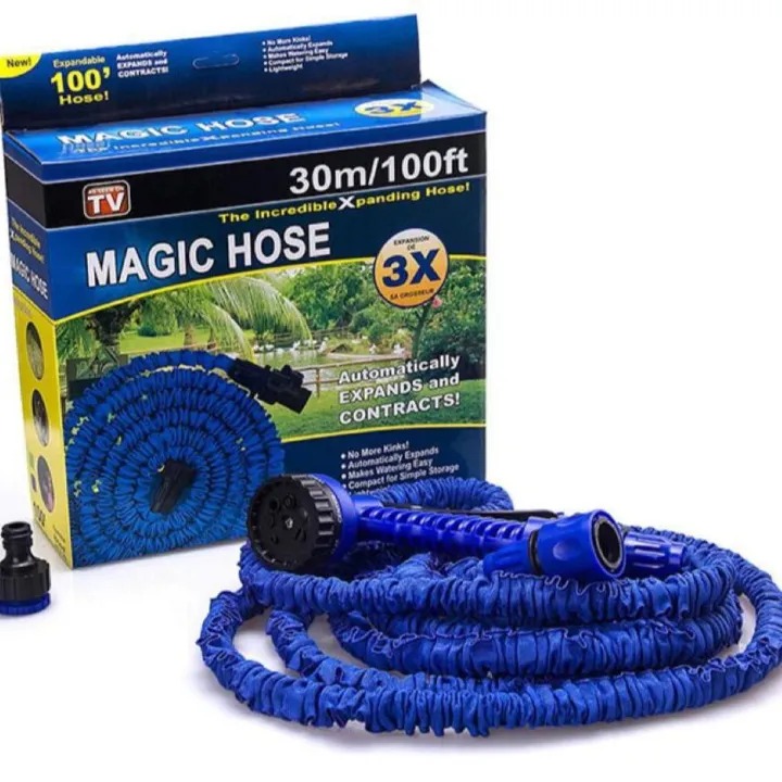 100Ft/30M Magic Hose Pipe | Expandable Garden Hose with Spray Gun | Flexible Water Hose for Car Washing, Pool Filling, and Plant Watering Image