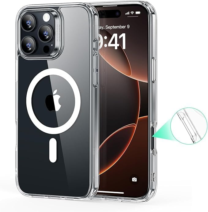 MagSafe Compatible Magnetic Phone Case with Camera Control | Military-Grade Shock Protection for iPhone 16, 16 Plus, 16 Pro, 16 Pro Max – Includes Free Screen Protector Image
