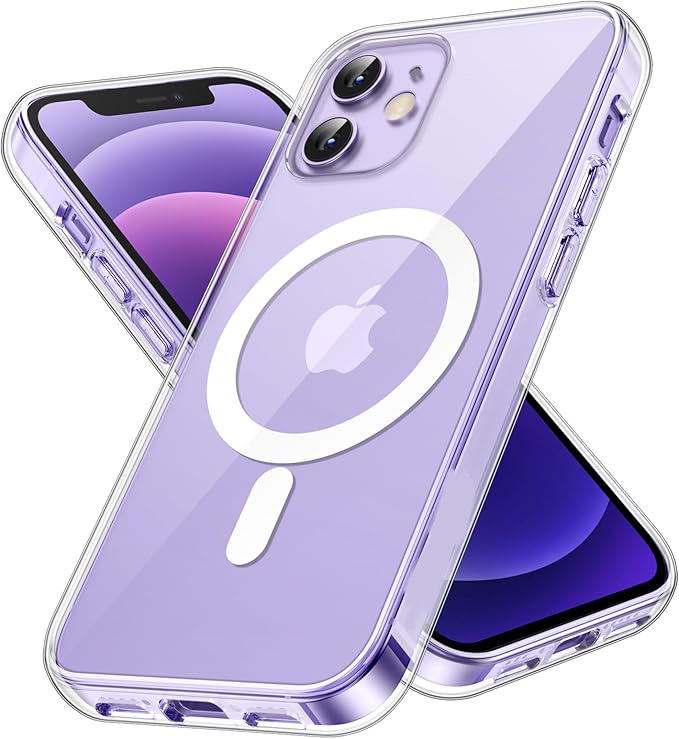 MagSafe Compatible Magnetic Phone Case with Camera Control | Military-Grade Shock Protection for iPhone 12, 12 Mini, 12 Pro, 12 Pro Max – Includes Free Screen Protector Image