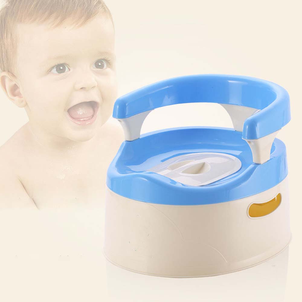 Portable Toddler Potty Training Chair - Kids' Toilet Seat with Splash Guard & Anti-Slip Base for Boys & Girls (Multi Colour) Image