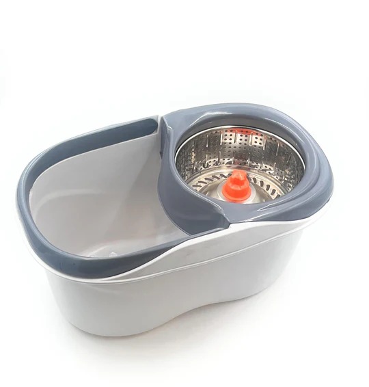 Clean Smart Spin Mop Twin Split Bucket | 360 Wet & Dry Spin Floor Mop with Disinfectant Bottle & 2 Mop Pads | Hygienic Space-Saving Cleaning Tool for Home & Office Image