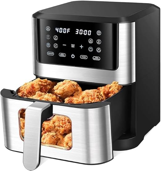Smart Air Fryer – 1500W with Visible Cooking Window, Removable Basket, and Precise Timer & Temperature Control Image