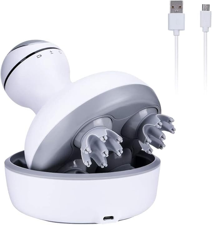 Smart 4D Head Massager | Electric Scalp Massager with 4 Heads & 84 Nodes | Stimulates Hair Growth, Stress Relief & Full-Body Relaxation Image