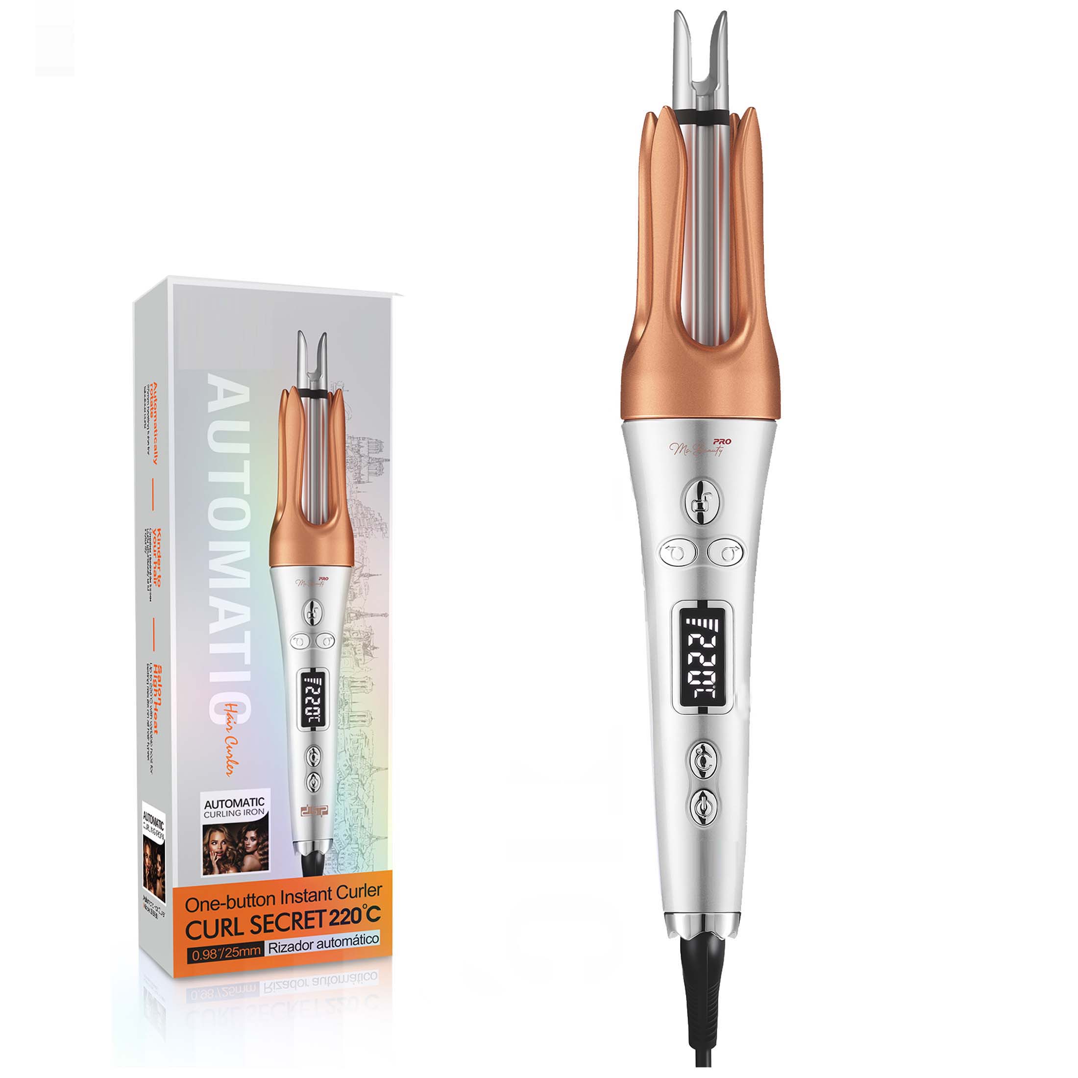 Auto Hair Curler with Ceramic-Aluminum Barrel - 360° Rotating Cord for Salon-Quality, Hair-Protecting Curls at Home Image