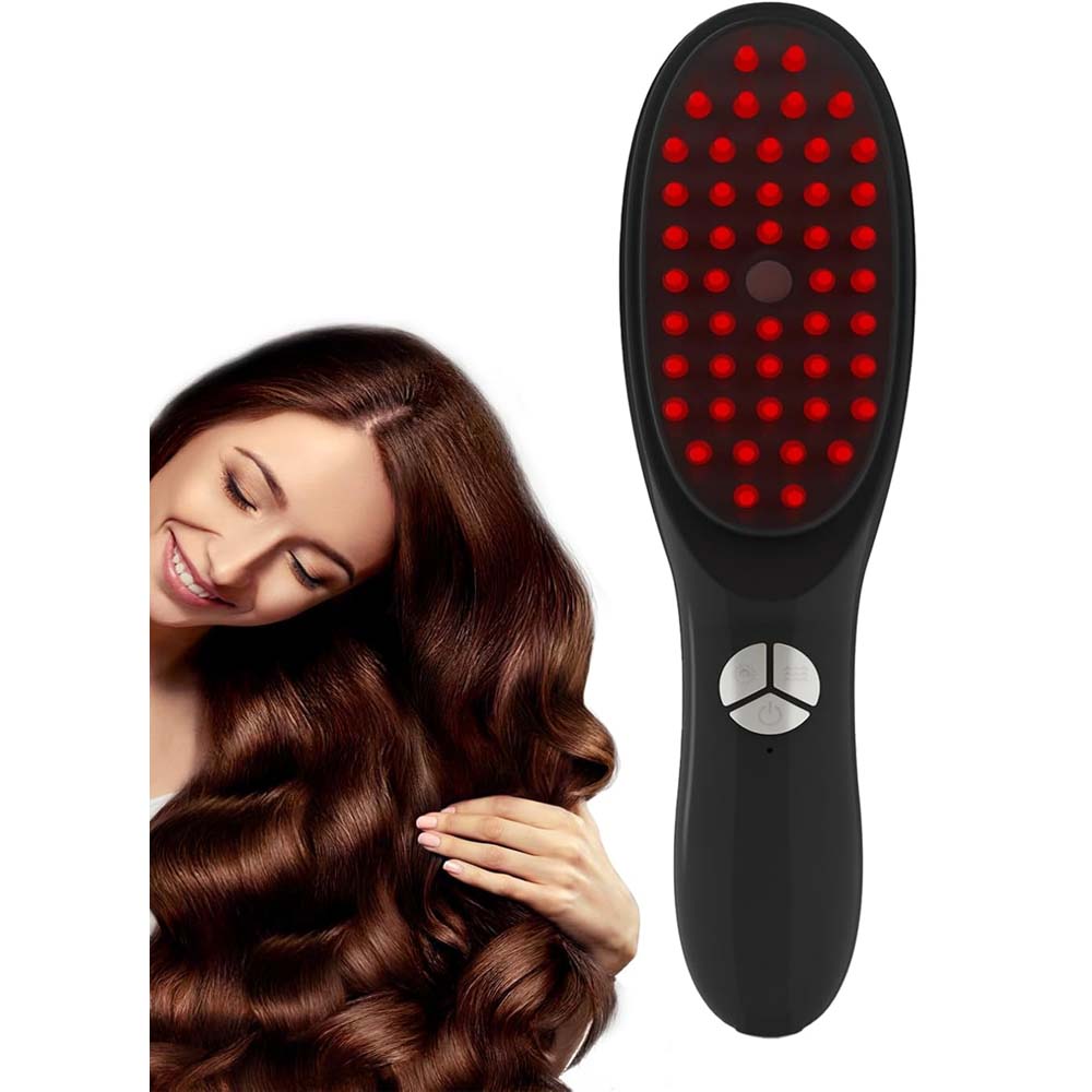 Electric Scalp Massage Comb - LED Light, 3 Vibration Modes, Rechargeable Hair Growth & Stress Relief Tool Image