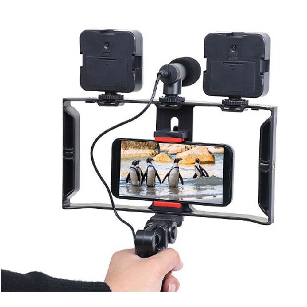 PK-778 5-in-1 Video Making Kit - Tripod, LED Light, Mic, Phone Holder & Remote for Content Creation Image