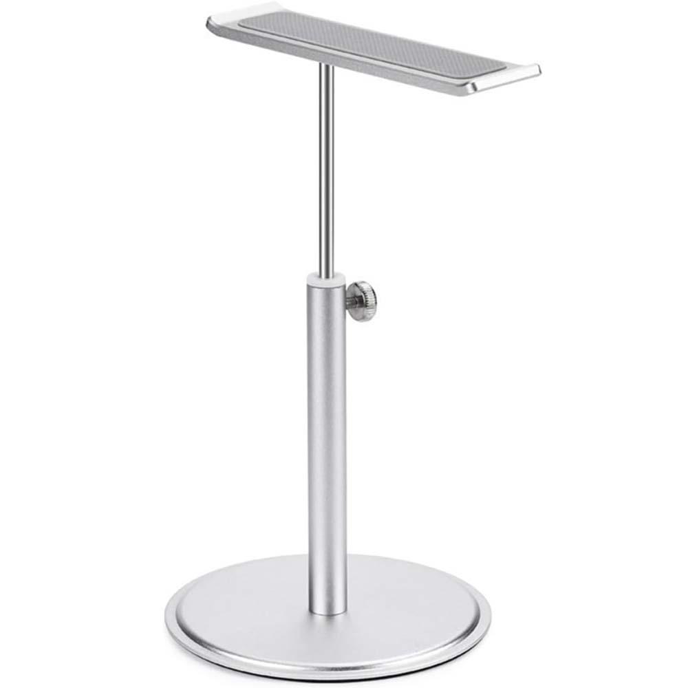 Adjustable Aluminum Headphone Stand - Anti-Slip Desktop Organizer with Shelf for Headsets & Accessories Image