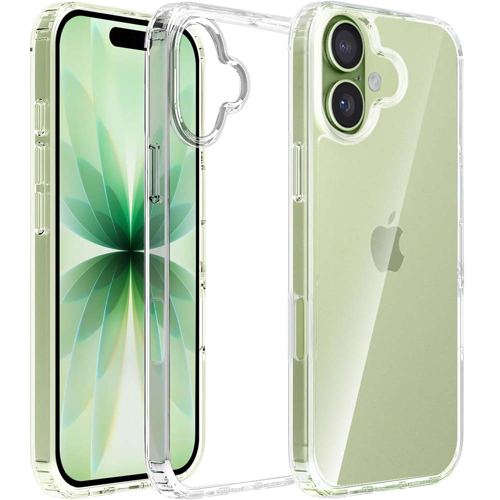 Crystal Clear Case for iPhone 17 6.3" (2025) - Anti-Yellowing Hard Back, Slim Shockproof Bumper, Wireless Charging Compatible Image