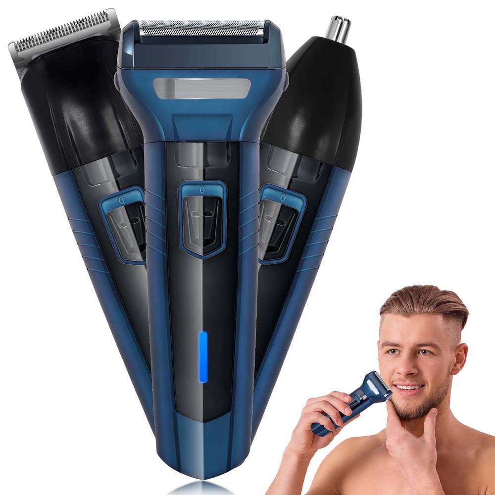 DL-9021 3-in-1 Hair Clipper Set - Rechargeable USB-C Trimmer with Digital Display & Interchangeable Blades Image